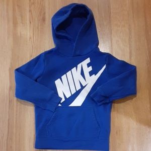 Boys blue Nike hooded sweatshirt